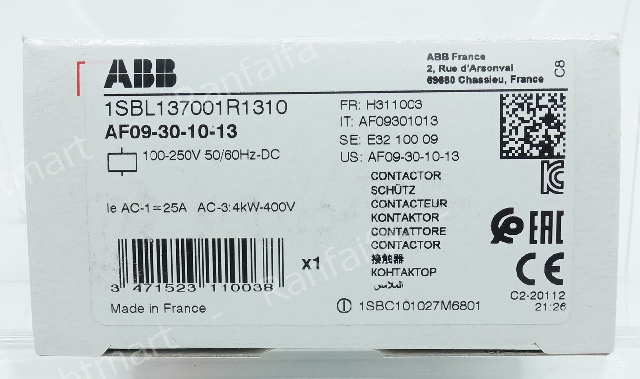Magnetic Contactors AF09-30-10 Coil 110-220V ABB