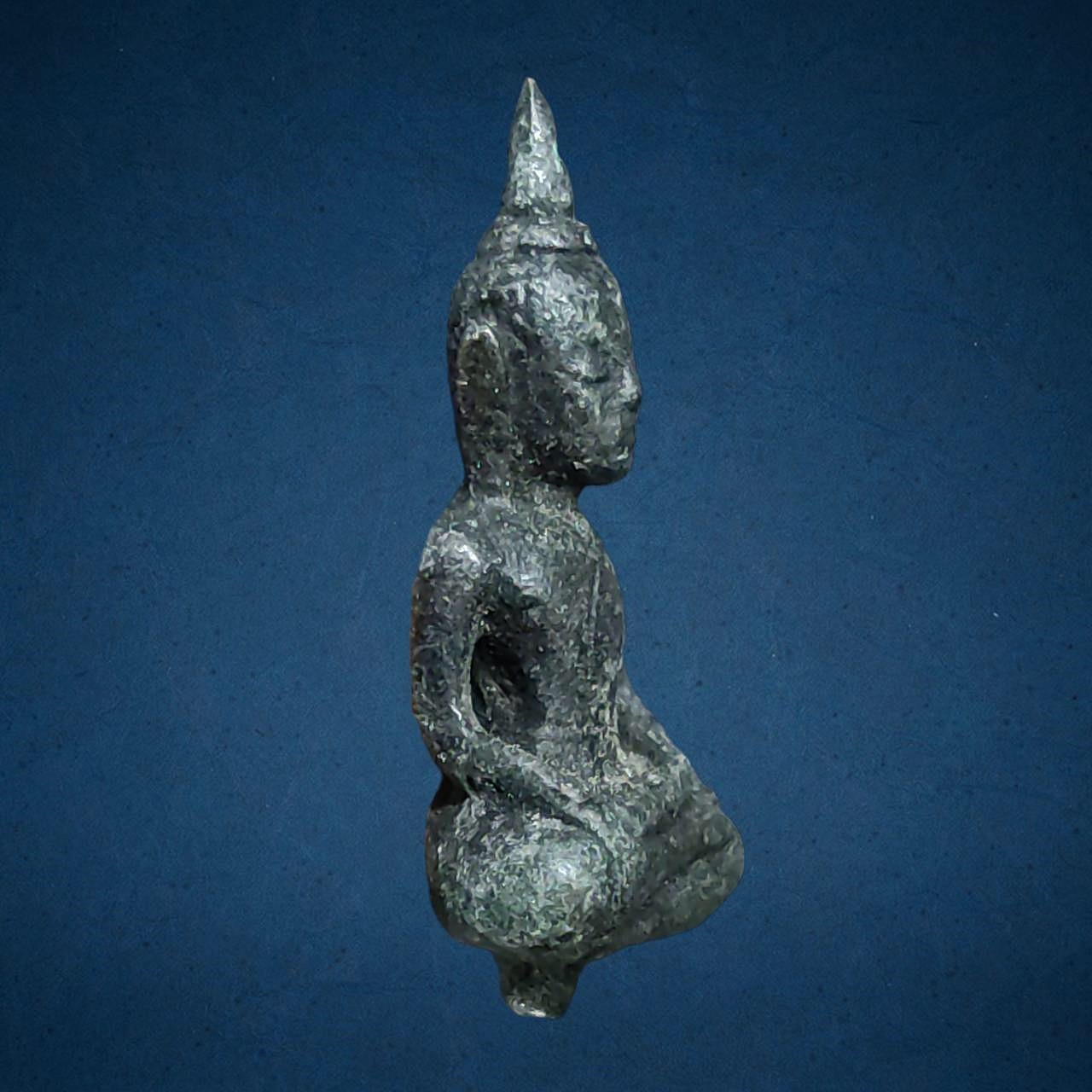 พระยอดธง สมัยอยุธยา เนื้อเงินแก่ทองแดง คลาสสิค