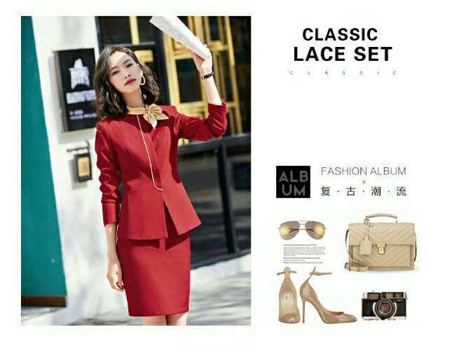 ชุดสูท ชุดพนักงานต้อนรับโรงแรม ชุดพนักงานออฟฟิศ