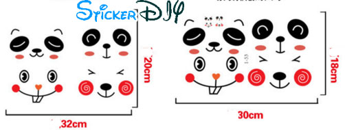 Transparent wall sticker สติ๊กเกอร์ติดผนัง สัตว์น้อยหลากอารมณ์ (กว้างfree.xสูงfree.)