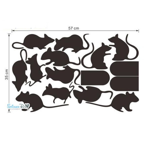Vinyl wall sticker สติ๊กเกอร์ติดผนัง บ้านหนู (กว้างfree.xสูงfree.)