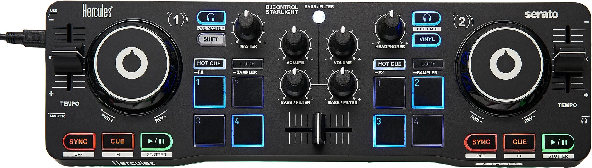 Hercules DJControl Starlight *ของแท้รับประกัน 1ปี* ดีเจคอนโทรลเลอร์ DJ Controller