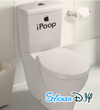 Vinyl wall sticker สติ๊กเกอร์ติดผนัง iPoop (กว้าง18cm.xสูง14cm.)