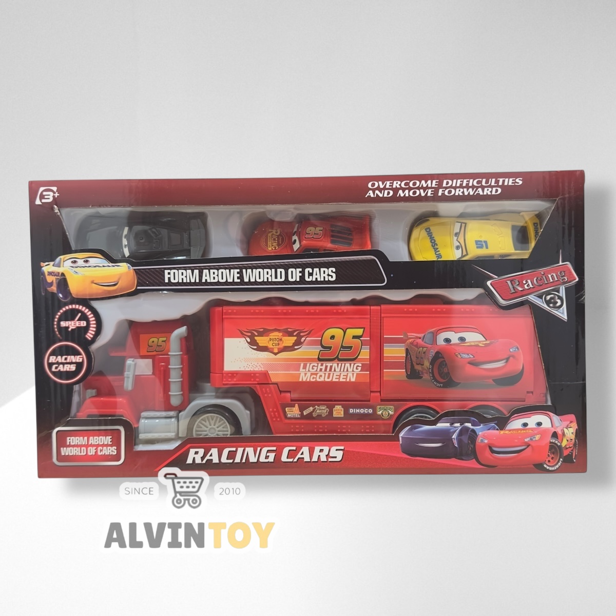 Container Truck Cars 3 - รถแมคควีน รถบรรทุก มีทั้งหมด 4 คัน คันใหญ่ 1 คันเล็ก 3 ผลิตจากวัสดุคุณภาพดี แข็งแรง ทนทาน