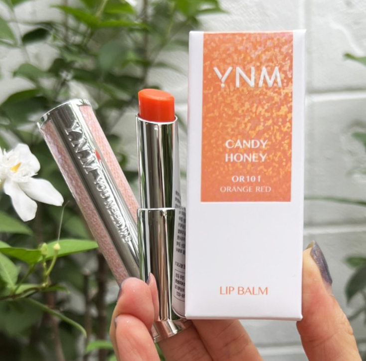 YNM Candy Honey Lip Balm 3.8g. #OR101 Orange Red