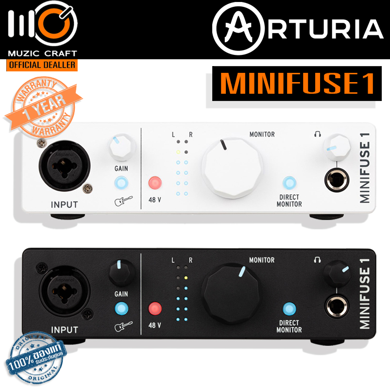 Arturia MiniFuse 1 *ของแท้รับประกัน 1ปี* ออดิโออินเตอร์เฟส USB-C Audio Interface, 24Bit/192kHz, Ableton Live Lite, Plugins