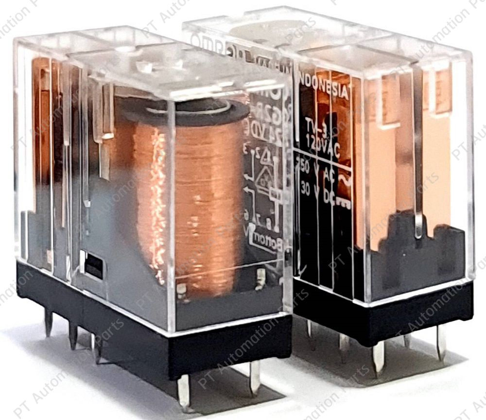 รีเลย์ ออมรอน OMRON G2R-2 PCB Power Relay 24VDC 5A DPDT 2คอนแทค 8ขา ติดตั้งบนแผงวงจรหรือนำไปบัดกรี