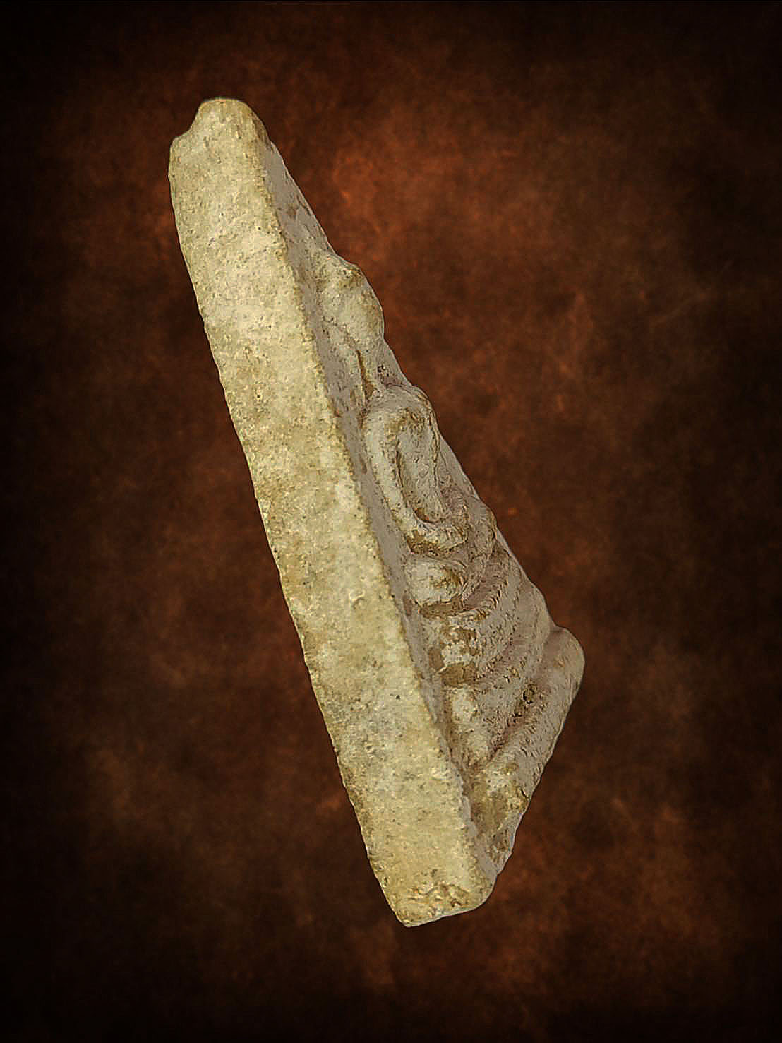 พระสมเด็จในย่าม พิมพ์พระนางพญาหลังใบโพธิ์ หลวงปู่สี วัดถ้ำเข าบุญนาค นครสวรรค์ ปี2517