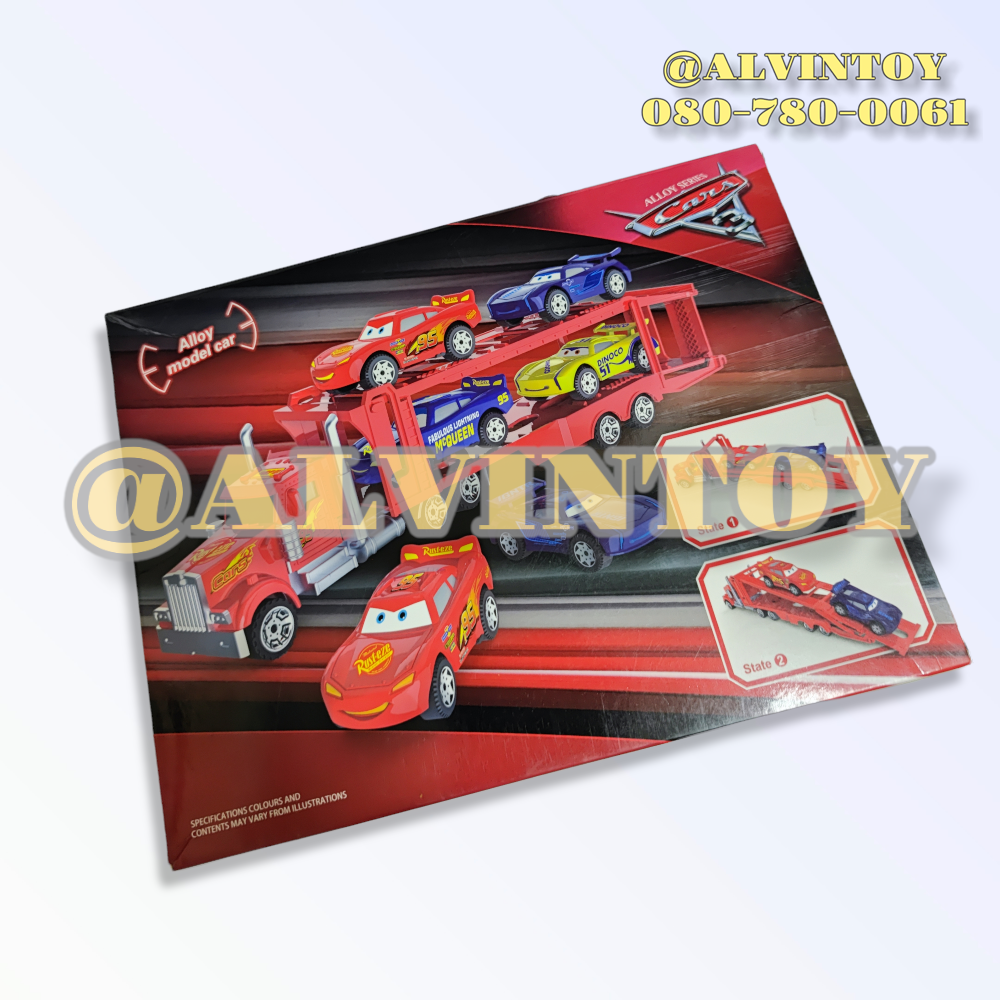 รถเหล็ก Lightning McQueen Cars 3 - รถแมคควีน รถพ่วง ชุด 5 คัน