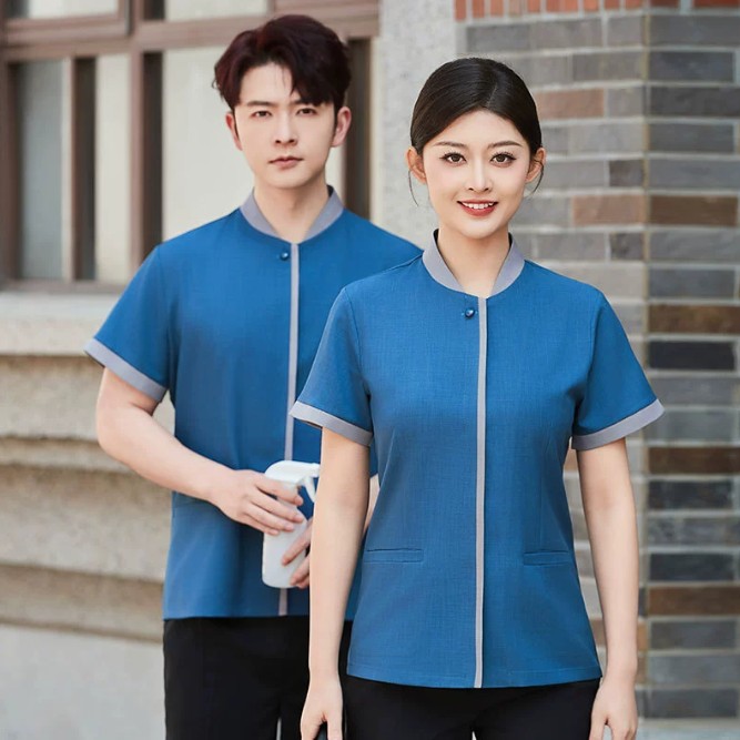 ชุดฟอร์มพนักงานทำความสะอาด ชุดแม่บ้าน เสื้อแม่บ้าน พ่อบ้าน เบลบอย