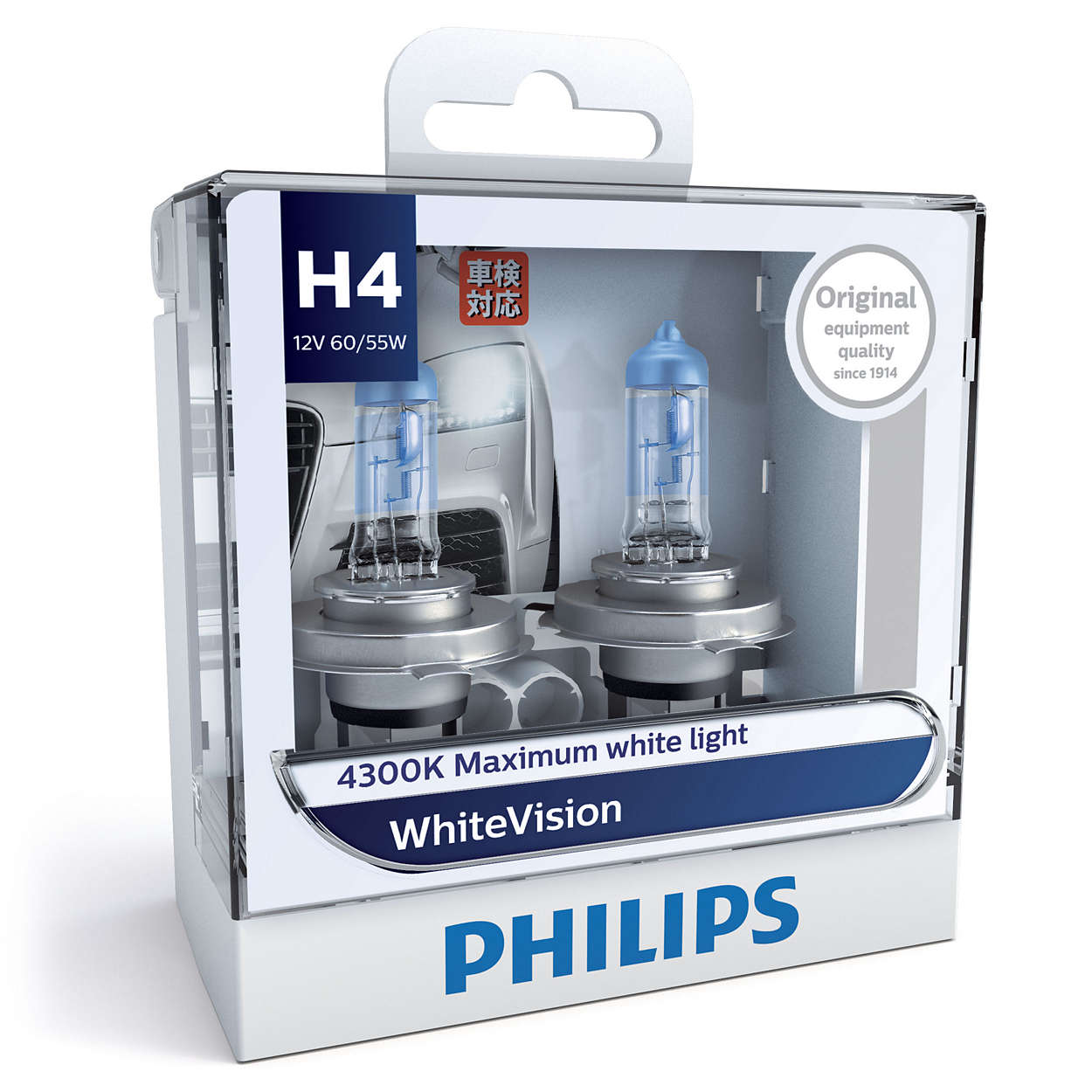 หลอดไฟ Phillip WHV 4100K H4 60/55W