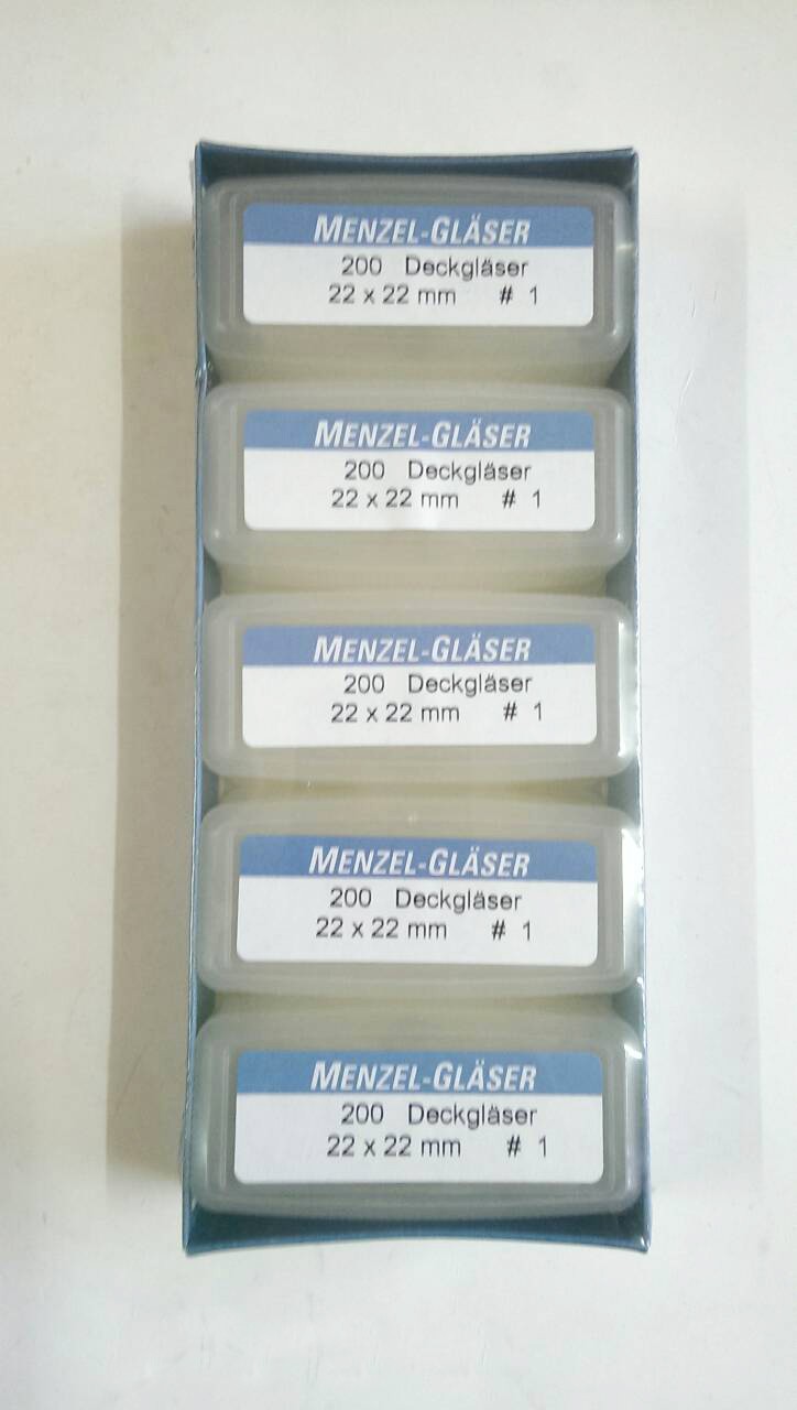 กระจกปิดสไลด์ Cover Glass 22x22mm