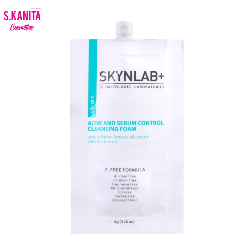SKYNLAB แอคเน่แอนด์ซีบัมคอนโทรลคลีนซิ่งโฟม 8G สกินแล็บ SKYNLAB ACNE AND SEBUM CONTROL CLEANSING FOAM 8G