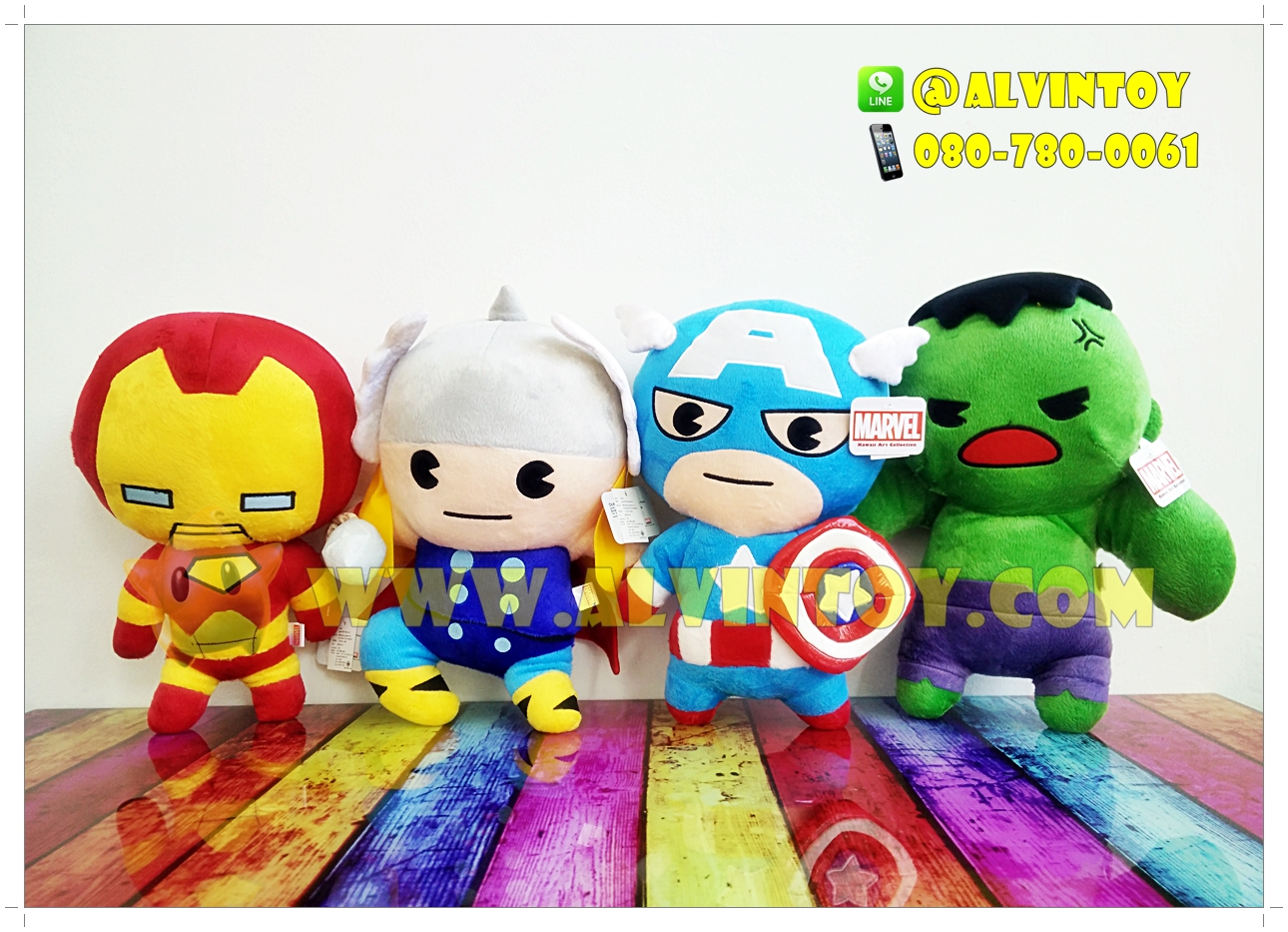 ตุ๊กตา กัปตันอเมริกา ไอรอนแมน ฮัค ธอร์ ท่ายืน