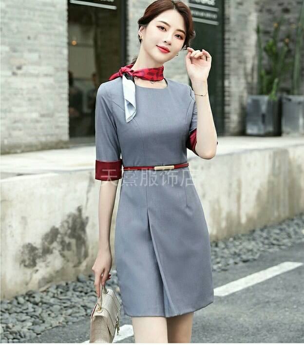 ชุดพนักงานต้อนรับ ชุดพนักงานขายเครื่องสำอาง พนักงานออฟฟิศ