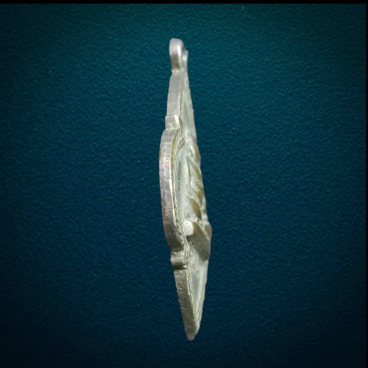 เหรียญพระสังกัจจายน์ (วัดรัตรวนาราม)วัดป่า พะเยา จ.เชียงราย ปี2518 เนื้อทองแดงกะไหล่เงิน