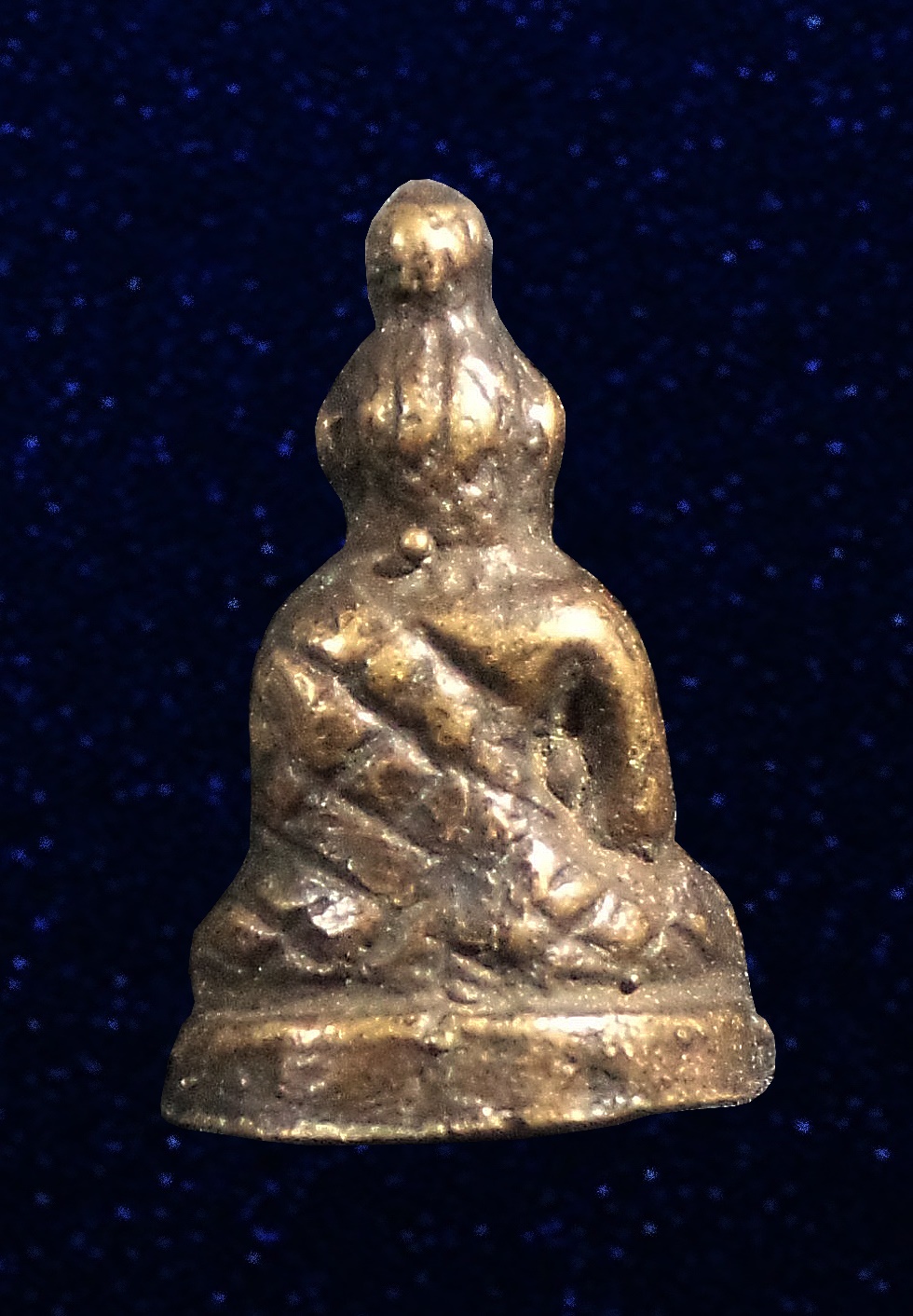 รูปหล่อฤาษี วัดถ้ำเขาฤาษี (เขามายอ) จ.ปัตตานี รุ่นแรก ปี 2495 พิมพ์เล็ก