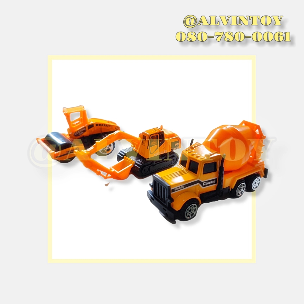 โมเดลรถเหล็ก Die Cast รถก่อสร้าง ชุด 5 คัน