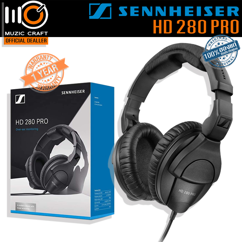 Sennheiser HD 280 Pro *ของแท้รับประกัน 2ปี* หูฟังสตูดิโอ Closed-Back, 8 Hz to 25 kHz, SPL 102 dB, 64 Ohms