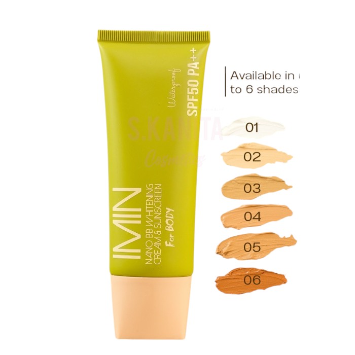 IMIN ไอมิน นาโน บีบี ไวท์แทนนิ่ง ครีม แอนด์ ซับสกรีน(50กรัม)Nano BB Whitening Cream and Subscreen(50g)