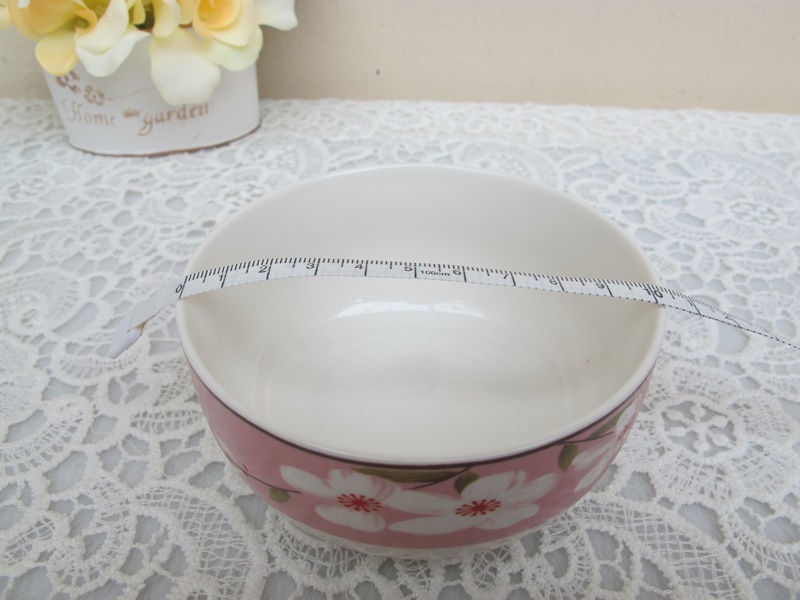 ชาม ตะเกียบ 2 ที่ เพ้นดอกไม้ แพ็คกล่องสวยงาม