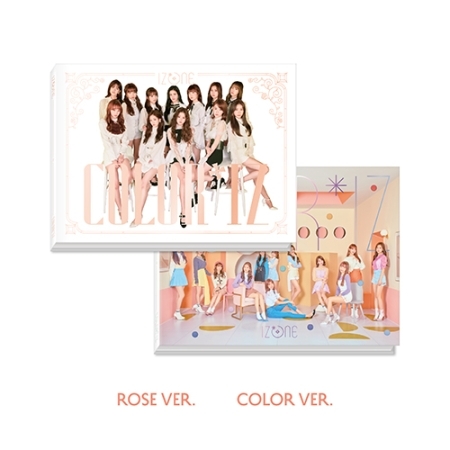 ( Pre-Order ) IZ*ONE 1st Mini Album COLOR*IZ Set 2 Version ( Rose + Color ver ) + Poster วางจำหน่าย 30 / 10 / 2018