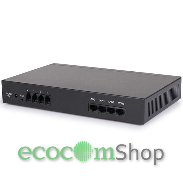 Dinstar DAG1000-4O อุปกรณ์แปลงสัญญาณโทรศัพท์ Analog เป็นระบบ IP แบบ 4 สายนอก (Co line)