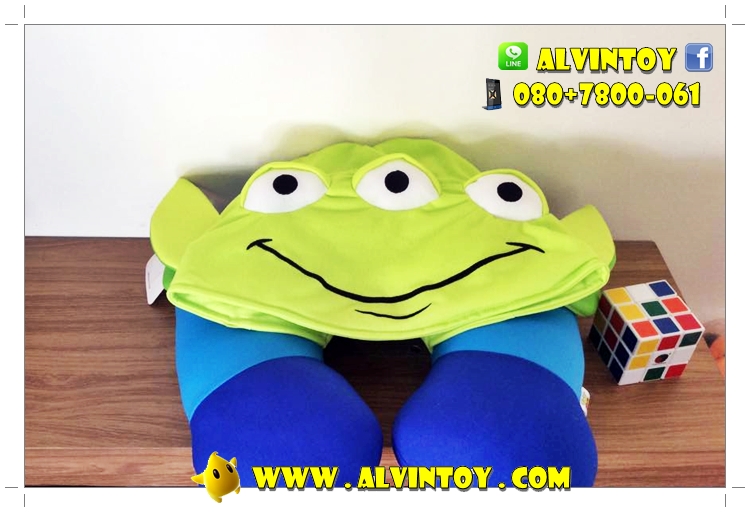 หมอนรองคอตุ๊กตาของเล่นเอเลี่ยน มีฮู้ด