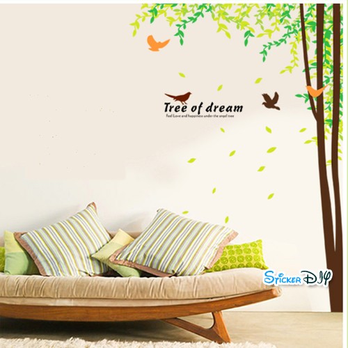 BigSize Transparent Wall Sticker สติ๊กเกอร์ติดผนัง Tree Of Dream (กว้าง150cm.xสูง210cm.)