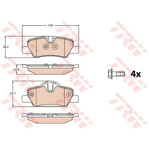 ผ้าดิสเบรค-หลัง MINI F56 / 34216861641, 34216871299