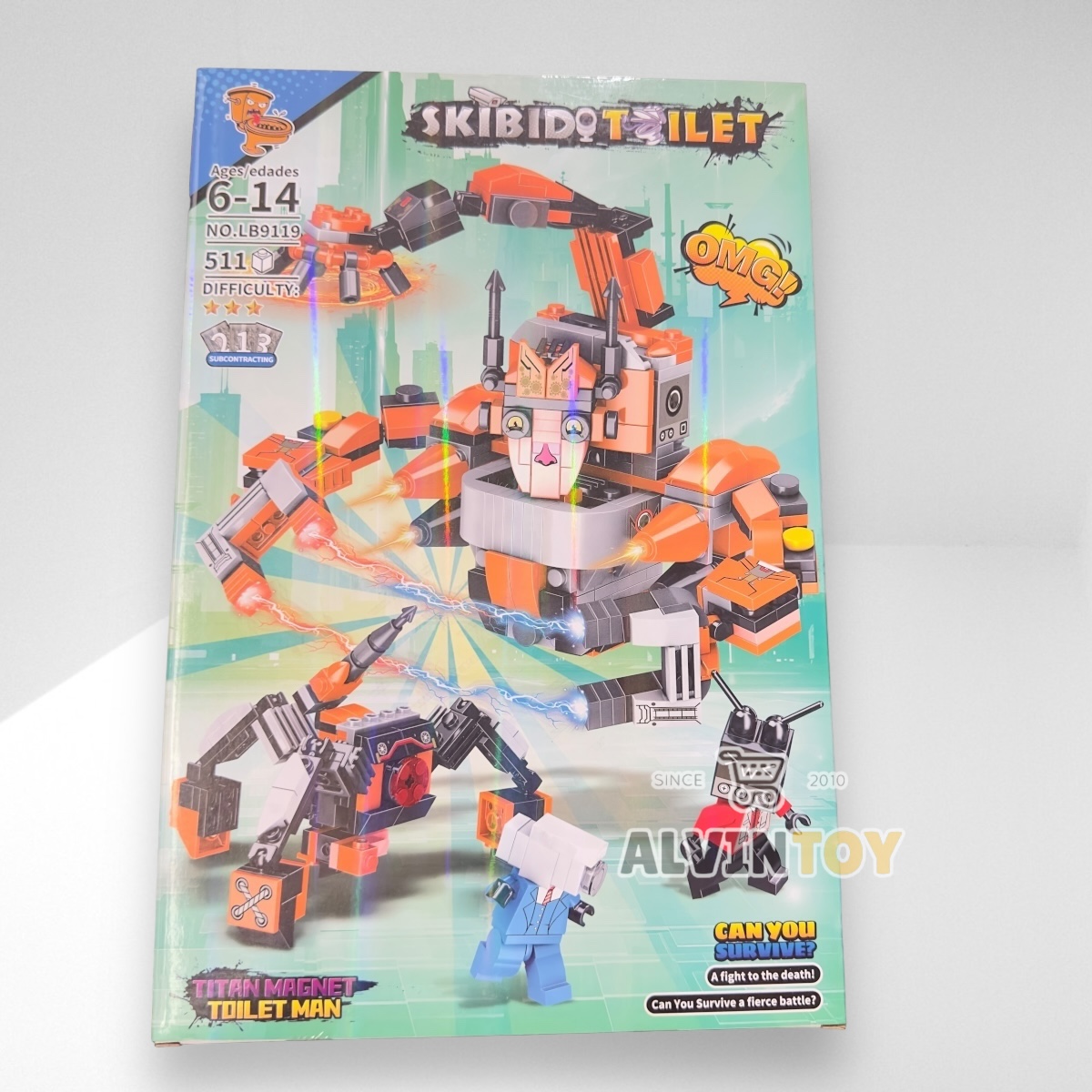 ชุดตัวต่อ ไททัน สติบอดี้ ทอยเลต 511 ชิ้น Skibidi Toilet สคิบิดี้ ทอยเลต