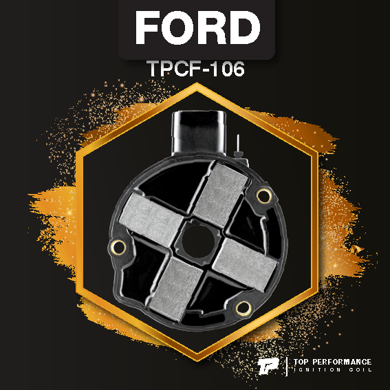 (ประกัน 3 เดือน) คอยล์จุดระเบิด FORD ASPIRE / MAZDA 323 ASTINA ตาหยี / 323 NEW SEDAN หัวฉีด / B6 BP - TPCF106 - TOP PERFORMANCE MADE IN JAPAN - คอยล์หัวเทียน คอยล์ไฟ คอยล์จานจ่าย ฟอร์ด แอสปาย มาสด้า แอสติน่า ซีดาน B593-18-Y00