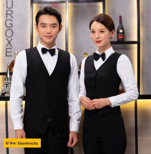 เสื้อกั๊ก พนักงานผับ บาร์เทนเดอร์ จัดเลี้ยง โรงหนัง