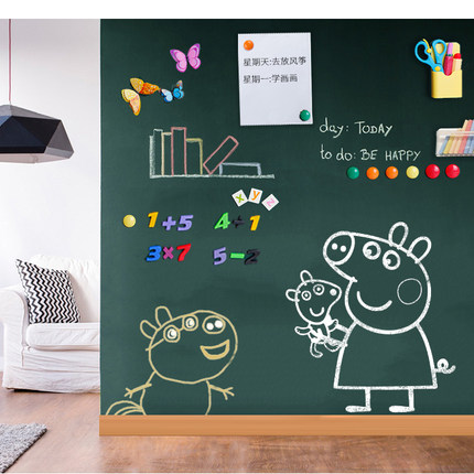 Green chalkboard Stickerสติ๊กเกอร์กระดานดำติดผนัง สีเขียว ชอล์คเขียนลบได้ (หน้ากว้าง120cm.) เมตรละ 220 บาท
