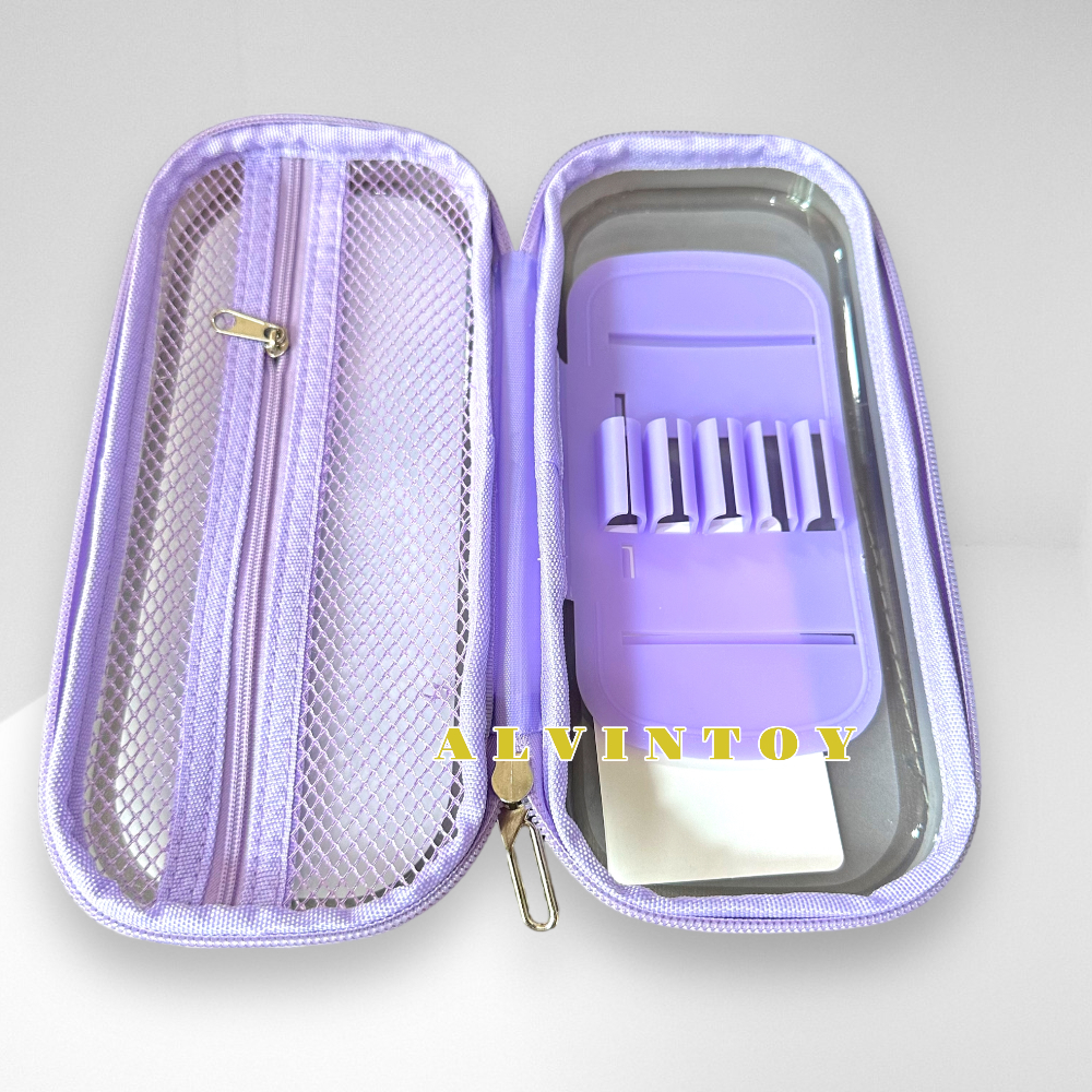 กระเป๋าดินสอไฟเบอร์ซิปรอบ Kuromi คุโรมิ