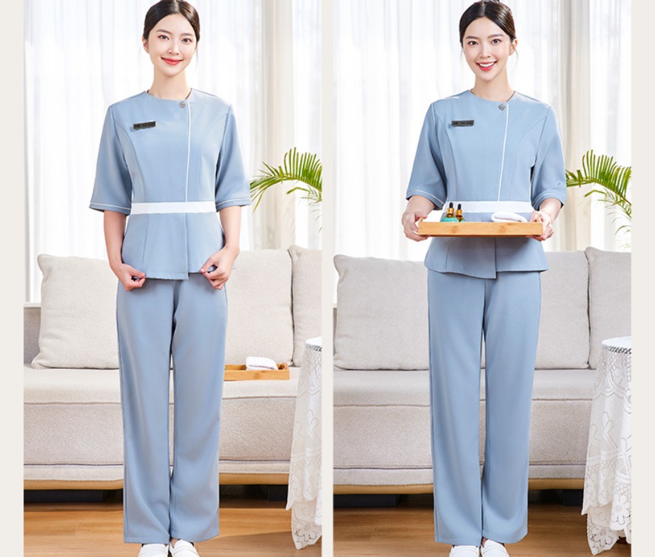 ชุดสปาเพื่อสุขภาพ ชุดนวดสปา ชุดพนักงานศูนย์ความงามทางการแพทย์ การแช่เท้า ร้านเสริมสวย (แยกขายเสื้อ)