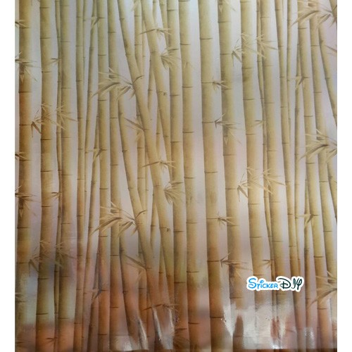 สติ๊กเกอร์ฝ้าติดกระจก แบบมีกาวในตัว ไผ่ตงเหลืองทอง (หน้ากว้าง 90cm) เมตรละ 89 บาท
