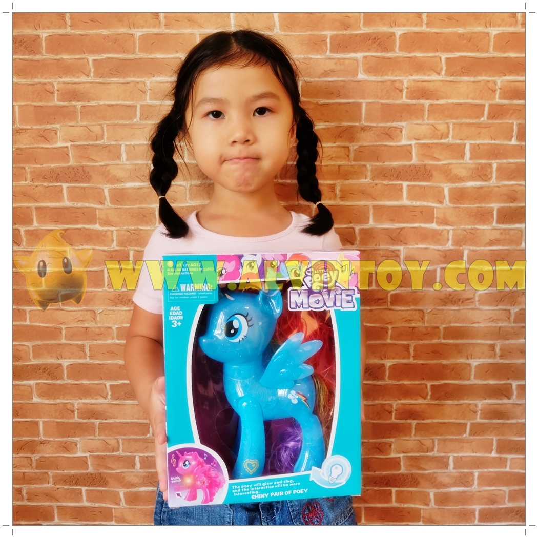 ตุ๊กตา My Little Pony - มายลิตเติ้ลโพนี่ สีฟ้า ขนาดความสูง 22 Cm. มีเสียงเพลง มีไฟ