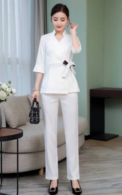 ชุดพนักงานนวดสปา ชุดคลินิกความงาม ชุดพนักงานเสริมสวย