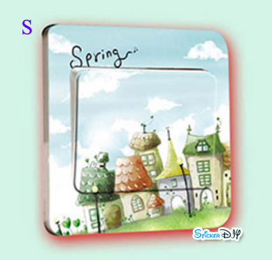 Transparent Wall Sticker สติ๊กเกอร์ติดสวิตช์ไฟ "Natural" S (กว้าง8.7cm.xสูง8.7cm.)