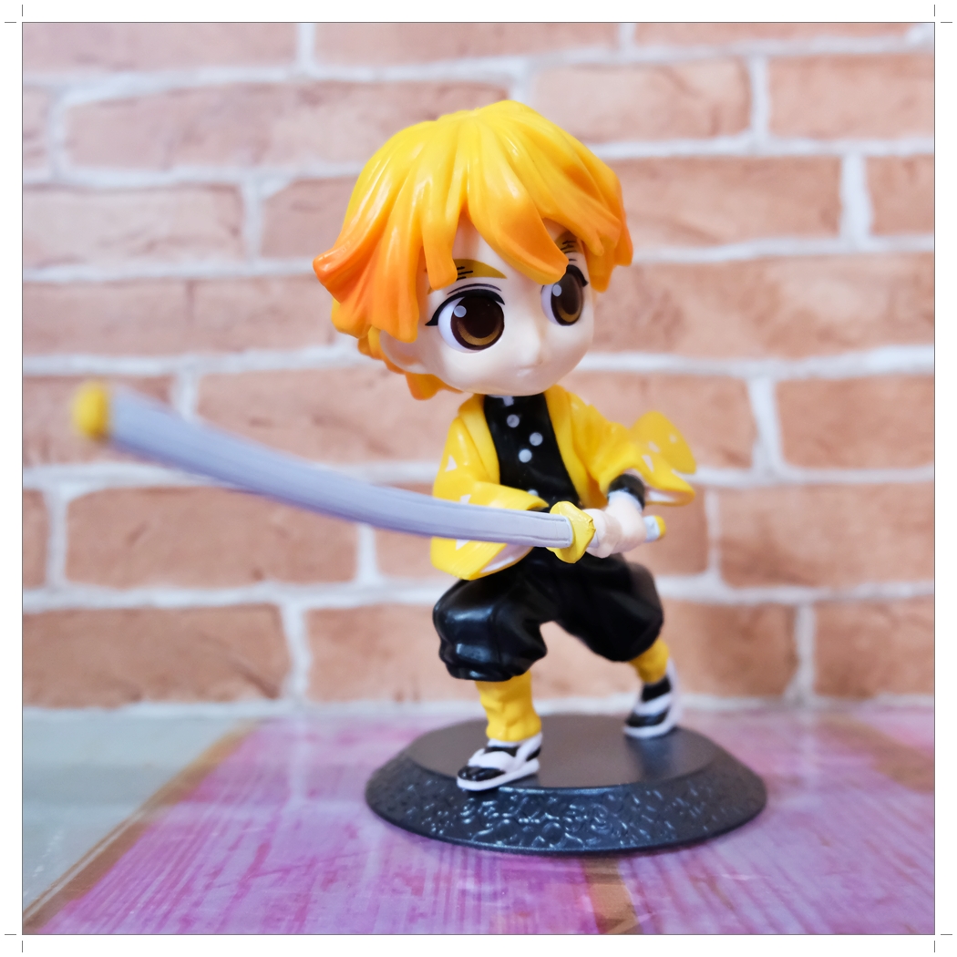 Action Figure Kimetsu no Yaiba โมเดลดาบพิฆาตอสูร อากาสึมะ เซ็นนิตสึ ขนาดความสูง 15 ซม. มีฐาน งานสวย