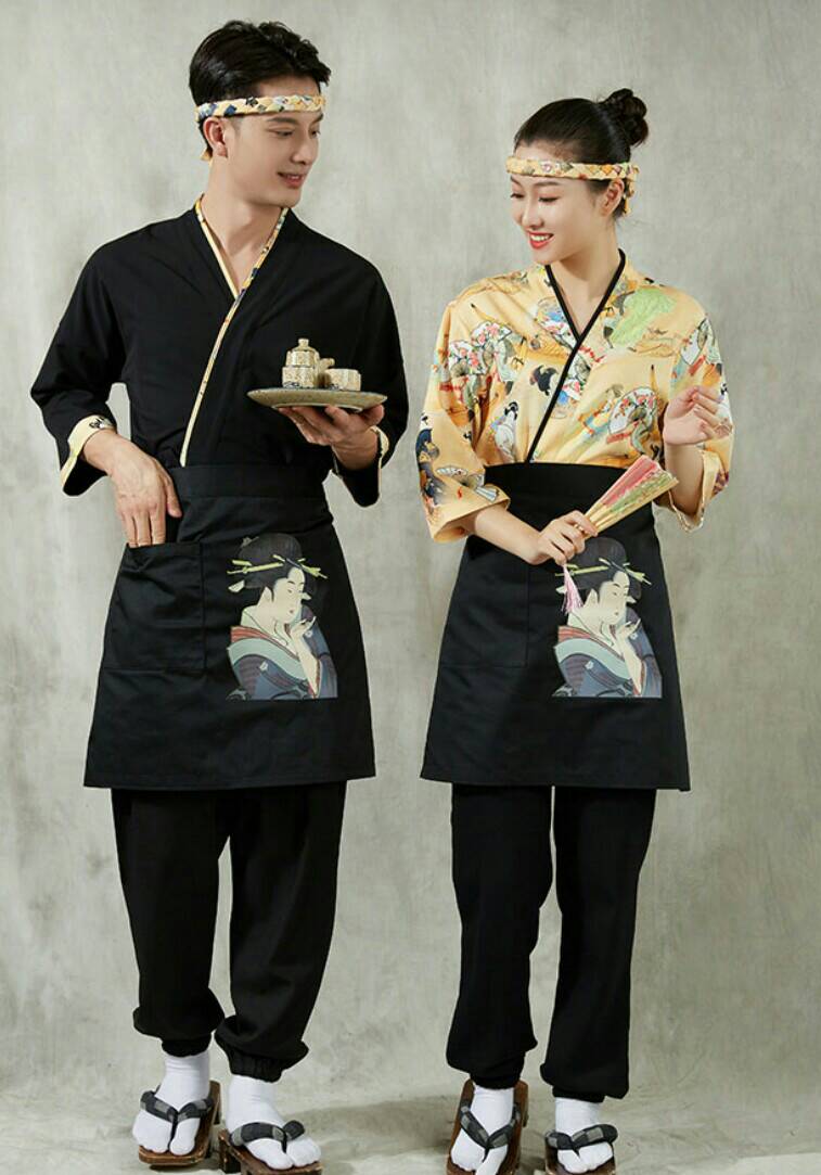 เสื้อซูชิ ชุดฟอร์มพนักงานร้านอาหารญี่ปุ่น เกาหลี