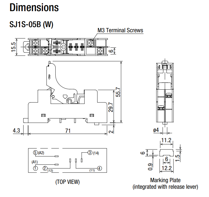 ซ็อกเก็ตรีเลย์ IDEC SJ2S-05B 8A 250V 8-pins / SJ1S-05B 5A 250V 5-pins Socket Relay for RJ2S RJ1S Series