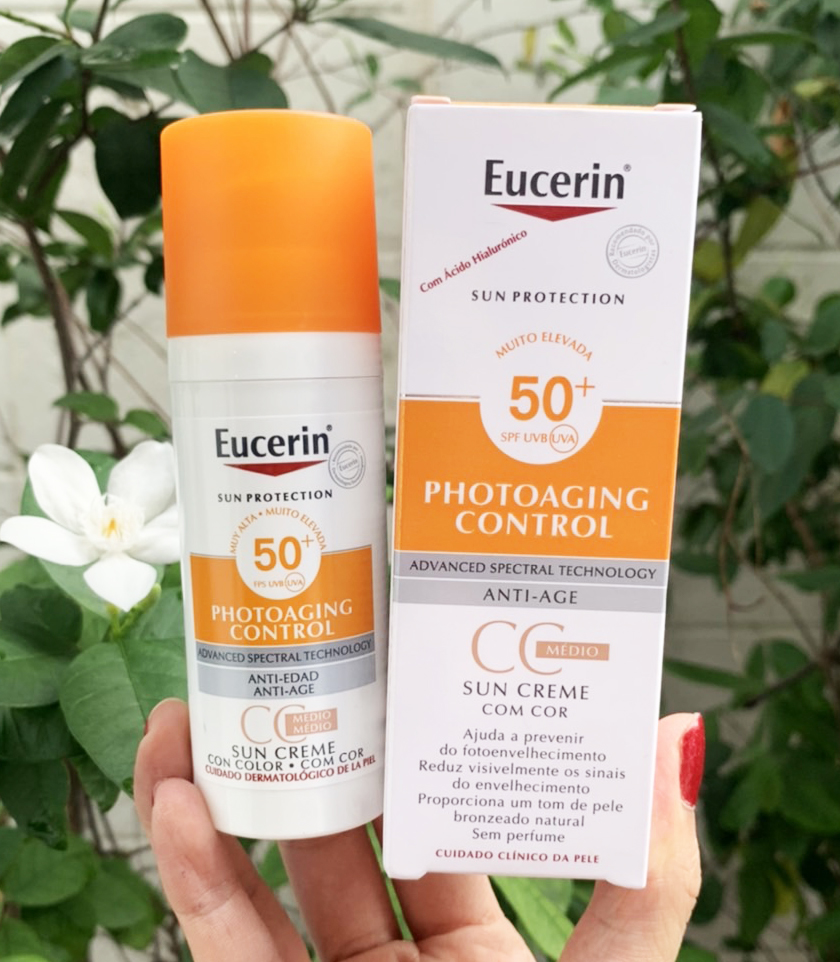 Eucerin Sun Photoaging Control CC Tinted Cream Medium SPF50+ ขนาด 50ml.