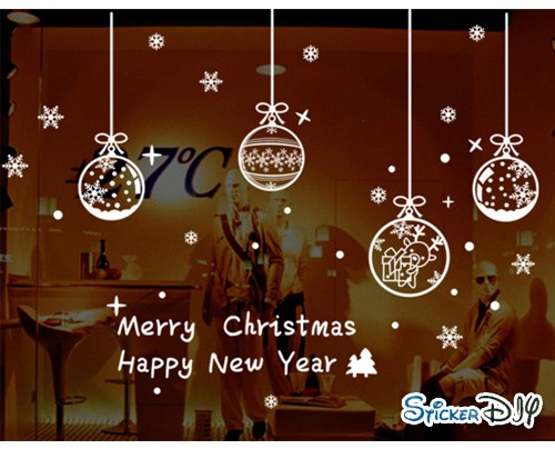 Transparent wall sticker สติ๊กเกอร์ติดผนัง โมบาย Teddy gift (กว้าง110cm.xสูง68cm.)