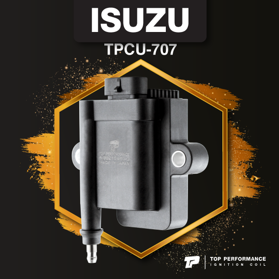 (ประกัน 3 เดือน) คอยล์จุดระเบิด ISUZU DECA 360 / 6UZ1 - TPCU-707 - TOP PERFORMANCE MADE IN JAPAN - คอยล์หัวเทียน คอยล์ไฟ อีซูซุ เดก้า สิบล้อ หกล้อ รถบรรทุก 8-98216460-0