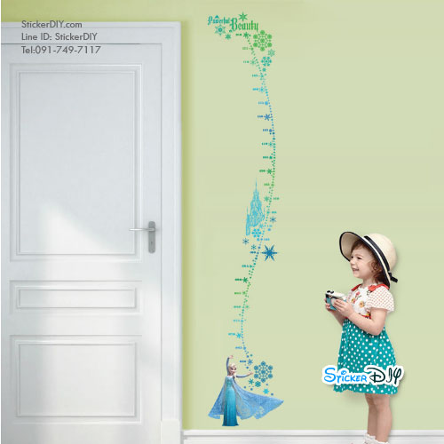 Transparent Wall Sticker สติ๊กเกอร์ติดผนัง วัดส่วนสูง FROZEN สไตล์A (กว้าง68cm.xสูง125cm.)