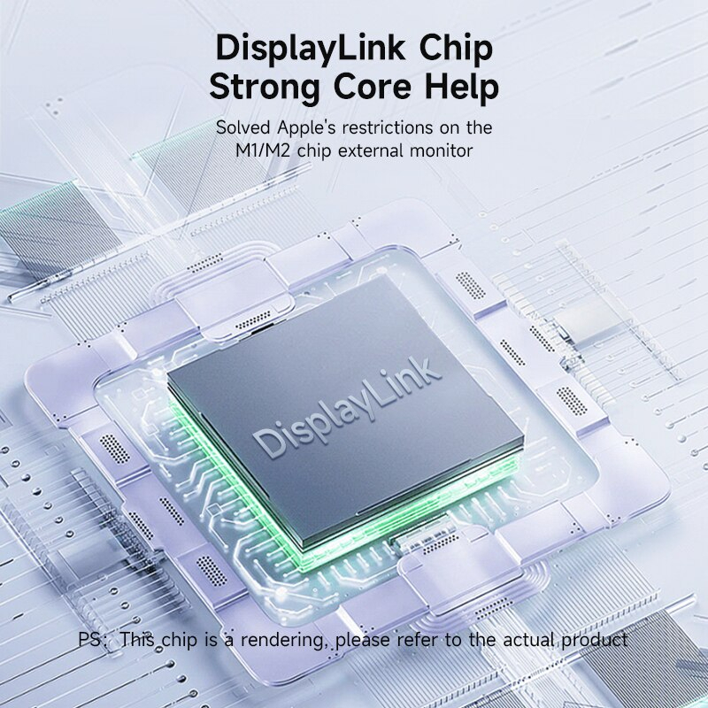 Hagibis DPL01 dual display type c hdmi 4k Hub USB C M1 M2 M3 M4 ออกสองจอ