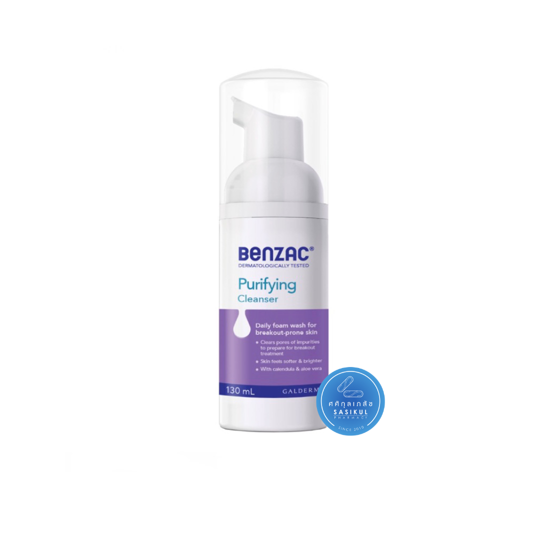Benzac spots Daily Facial foam cleanser 130 ml. ฉลากไทย คลีนเซอร์สำหรับควบคุมความมันและสิวมันผิวผสม