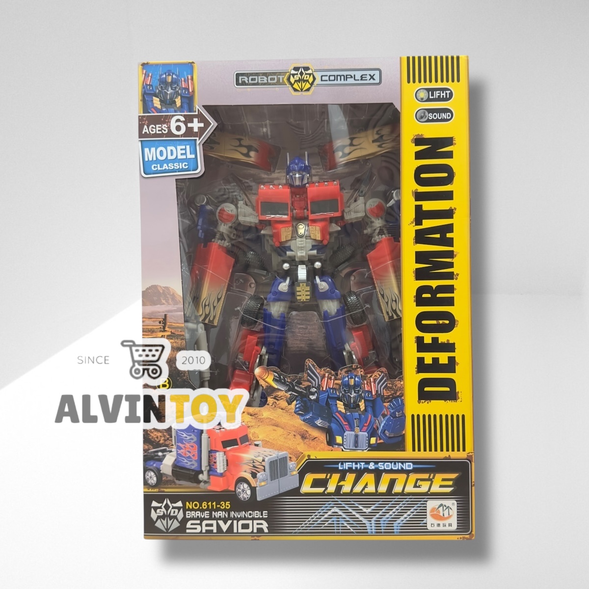 หุ่นยนต์ Optimas Transformer ขนาดความสูง 35 cm. (ตัวใหญ่) ขนาดกล่อง 48x33x15